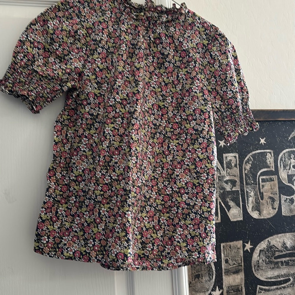 J Crew floral blouse